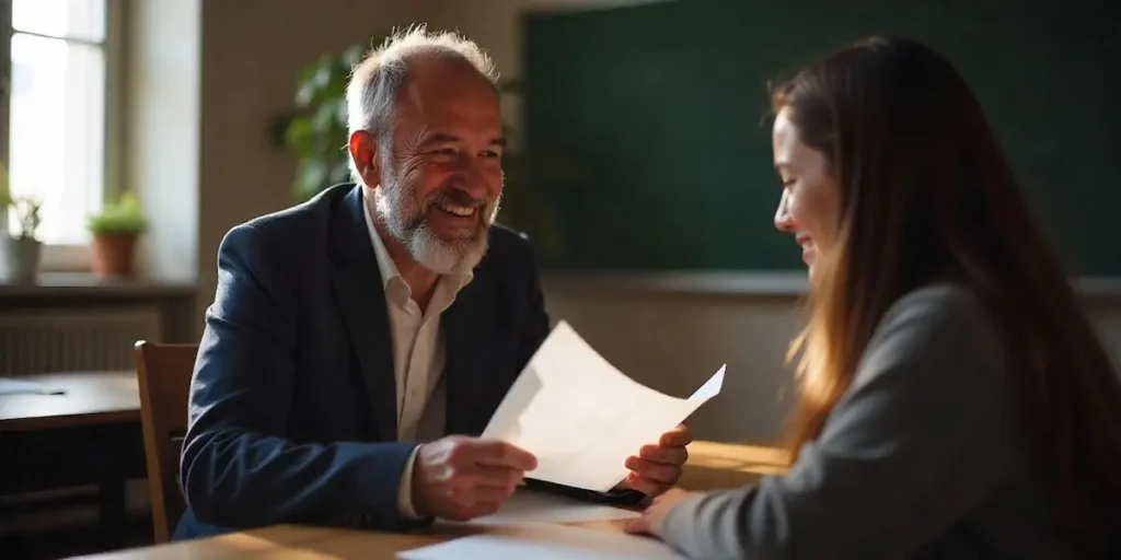lettera di ringraziamento a un insegnante