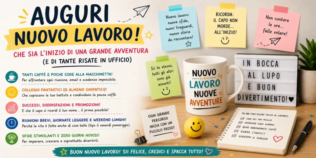auguri nuovo lavoro divertenti