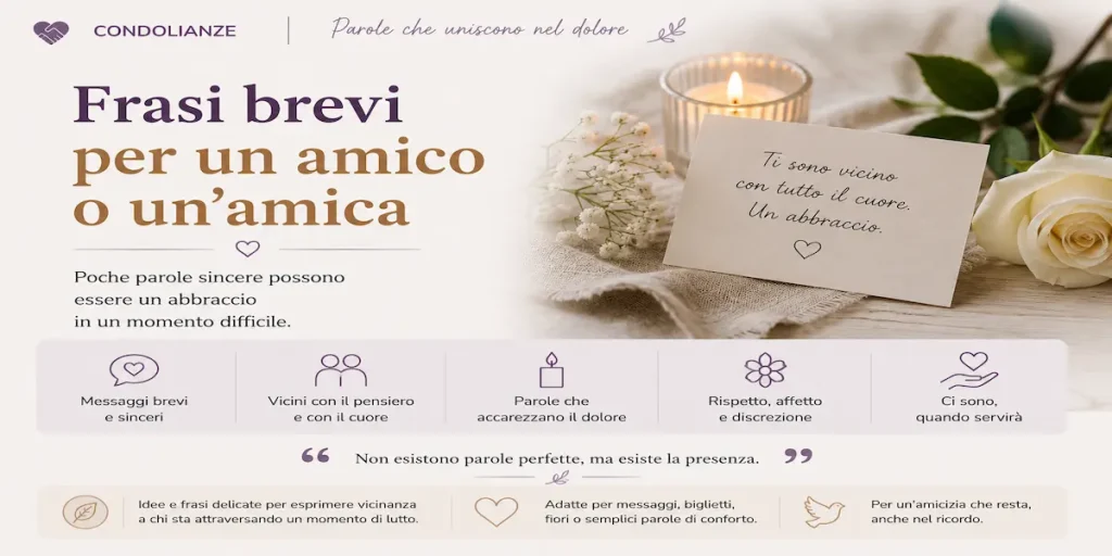 condoglianze brevi per un amico