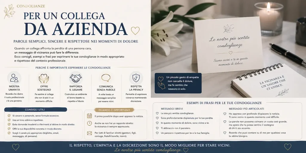 condoglianze da parte dell'azienda
