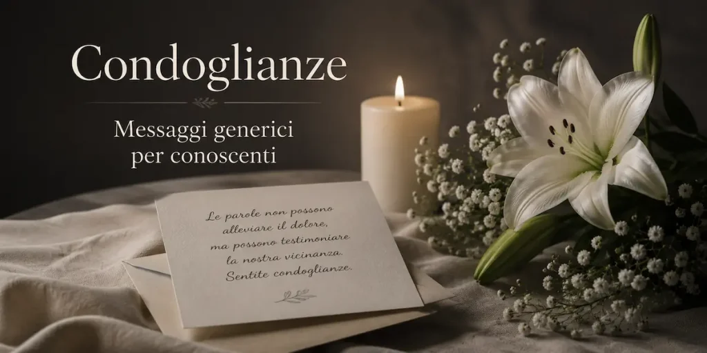 condoglianze per conoscenti