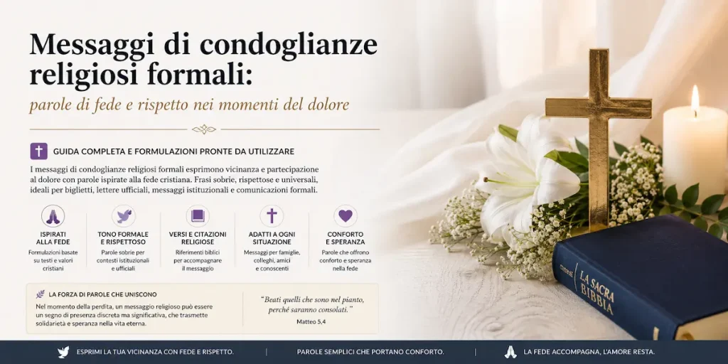 condoglianze religiose formali