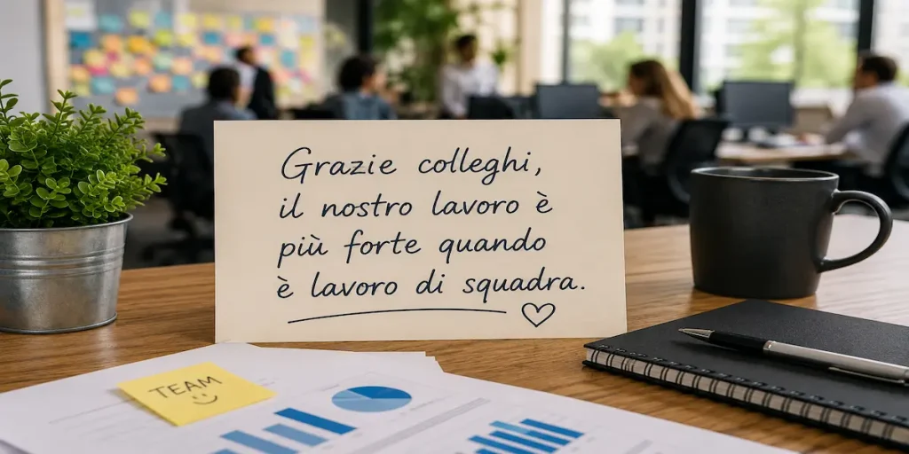 frasi di ringraziamento ai colleghi
