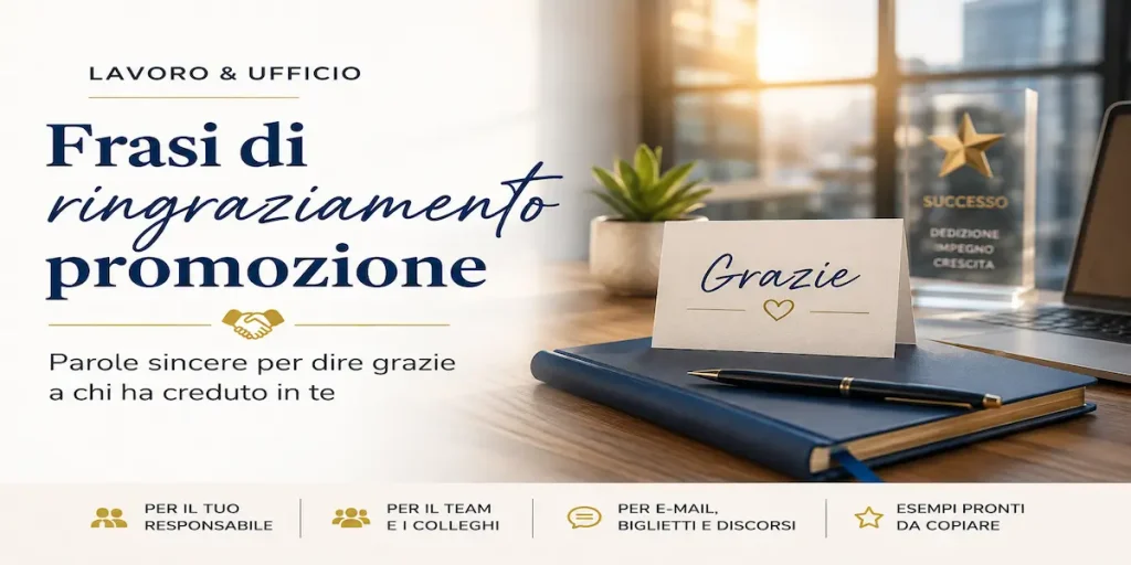 frasi di ringraziamento promozione