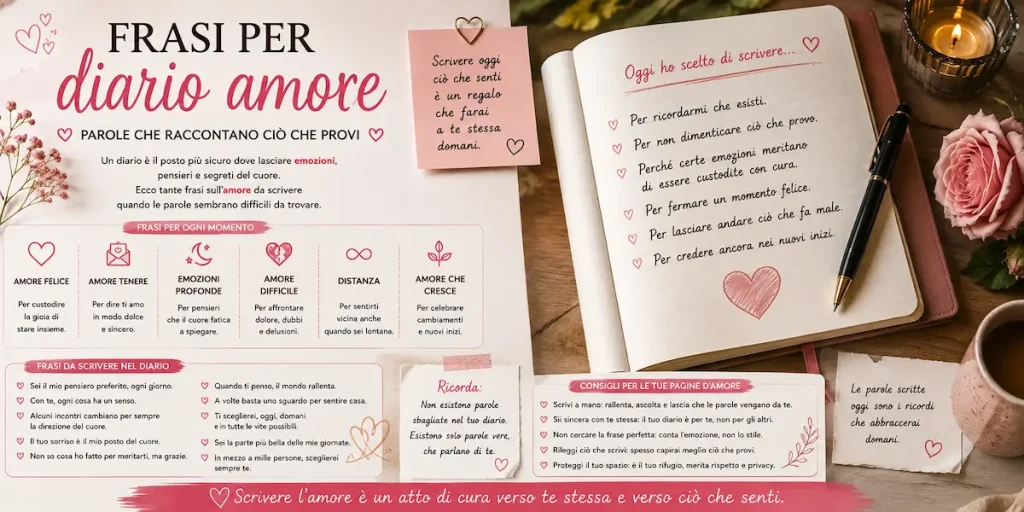 frasi per diario amore