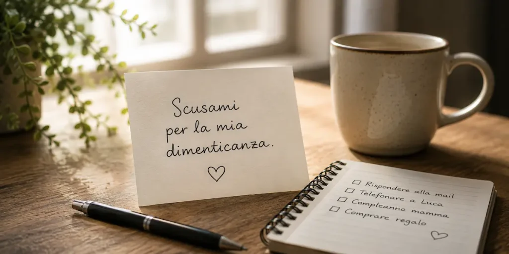 frasi per scuse dimenticanza