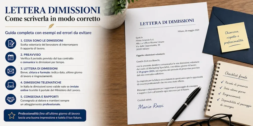 lettera dimissioni