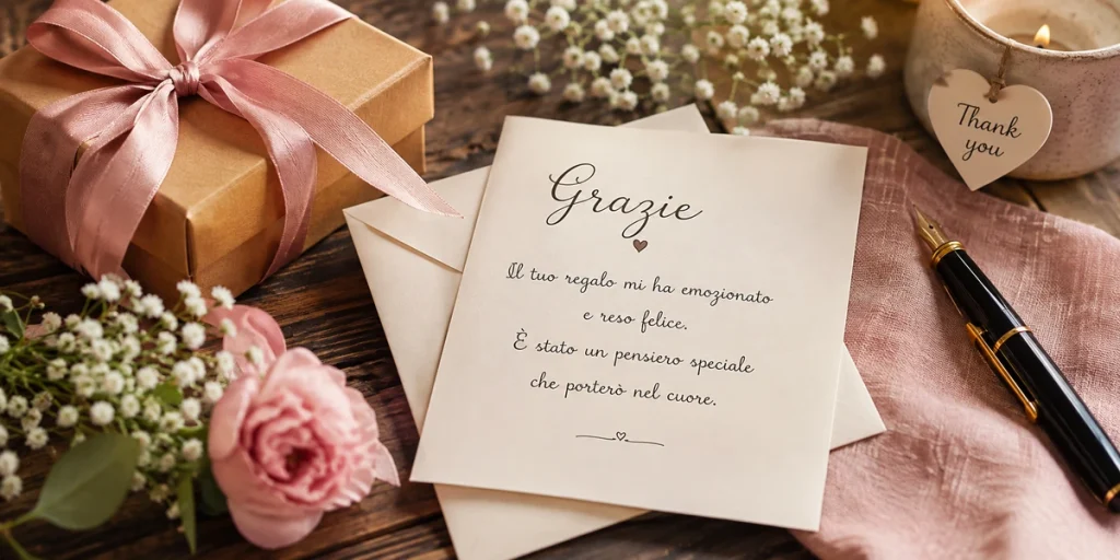lettere di ringraziamento regalo
