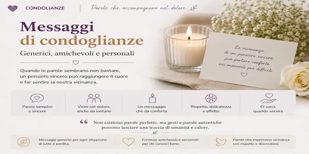 messaggi di condoglianze generici