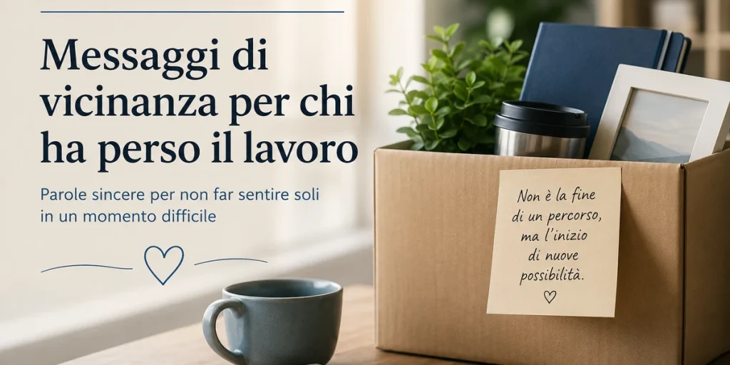 messaggi di vicinanza per chi ha perso il lavoro