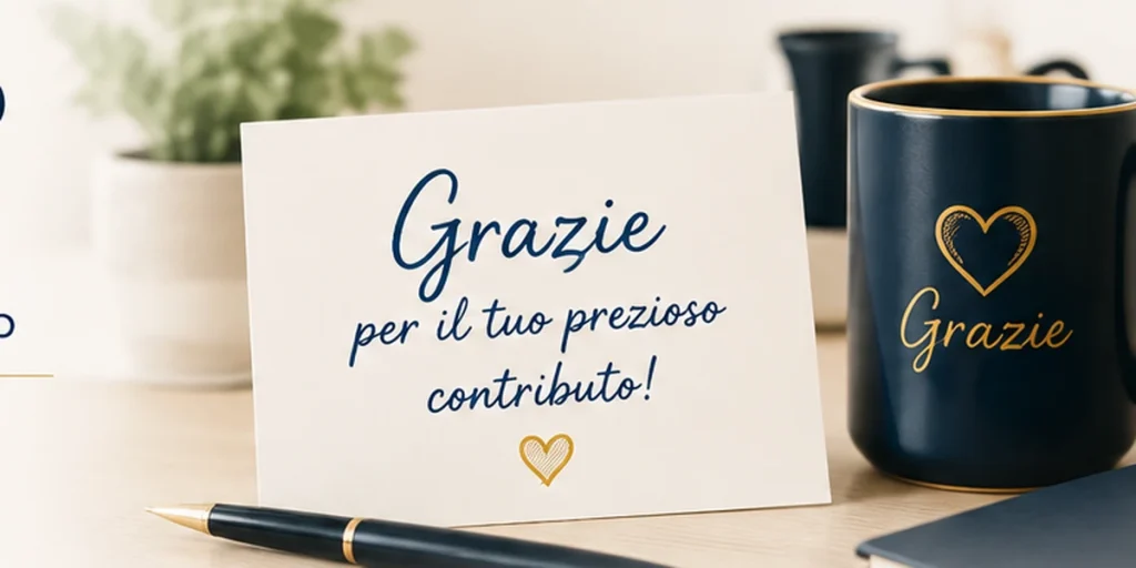 messaggio di ringraziamento