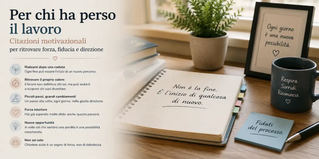 citazioni motivazionali per chi ha perso il lavoro