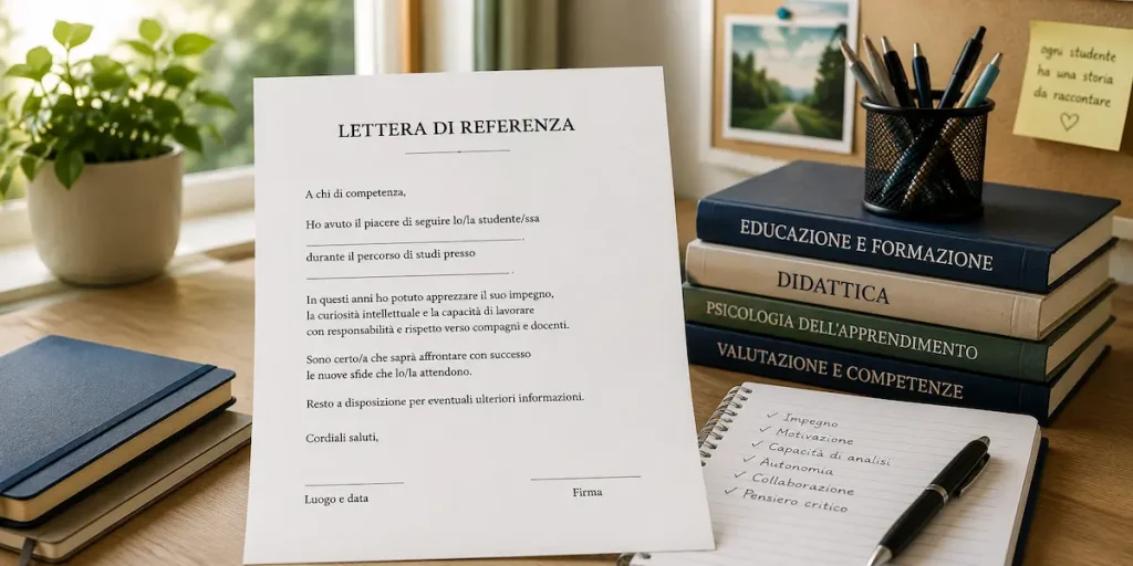 lettera di referenza per studente delle superiori